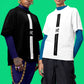 Japanese Typography Printed Oversized Drop Shoulder T-Shirt