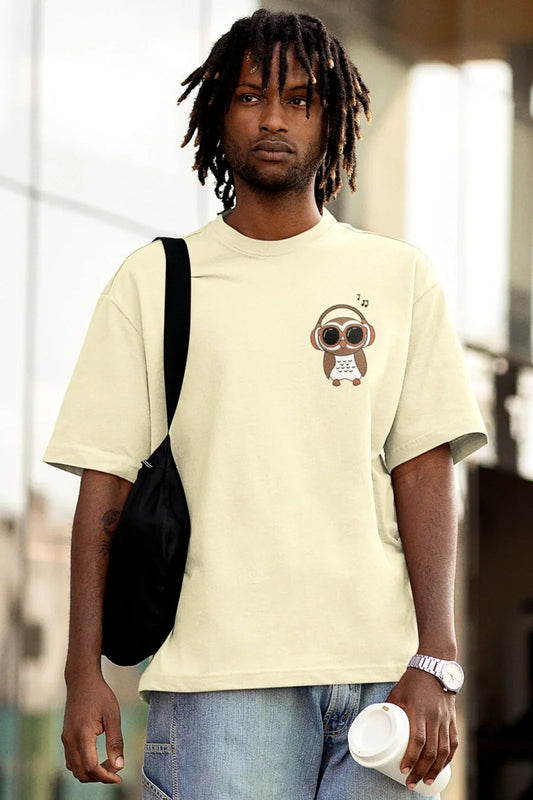 Owl Graphic Oversized T-Shirt for Men – 220 GSM Streetwear Tee - Wearified