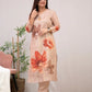 Pankhudi Beige Floral Kurta Set – Chanderi Cotton Elegance - Wearified