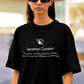 "Sensitive Content" Statement Tee – Midnight Black - Wearified