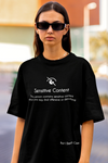 "Sensitive Content" Statement Tee – Midnight Black - Wearified