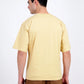 Solid Light Yellow Oversized T-Shirt for Men | Casual Summer Streetwear - Wearified