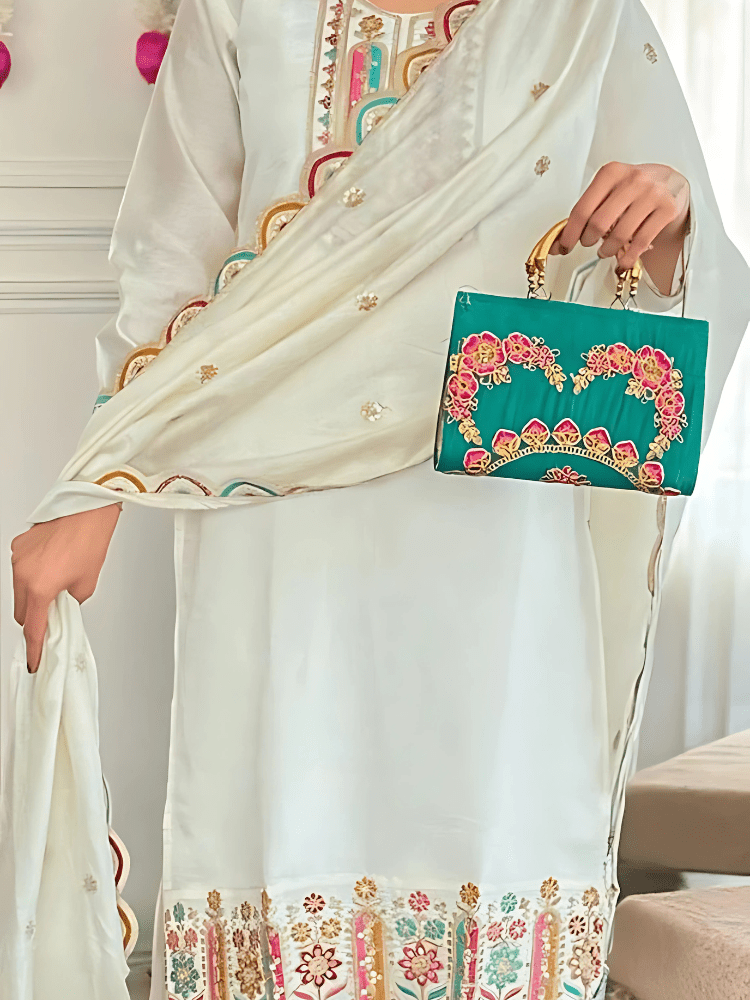 ZEENAT – Graceful Embroidered Suit Set - Wearified